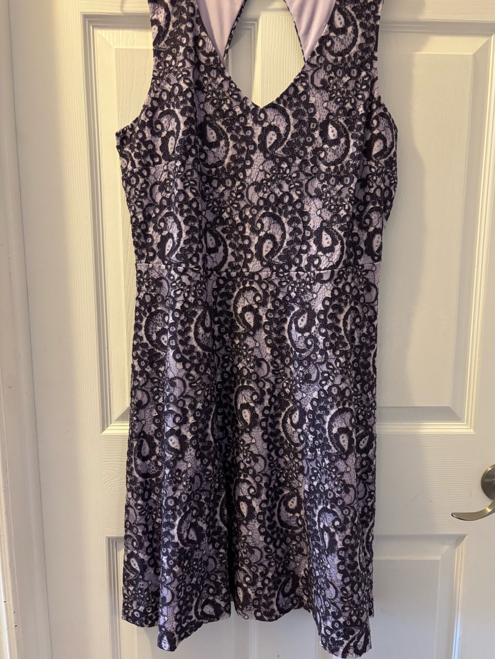 Ricki's Purple Paisley One-Shoulder A-Line Dress